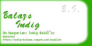 balazs indig business card